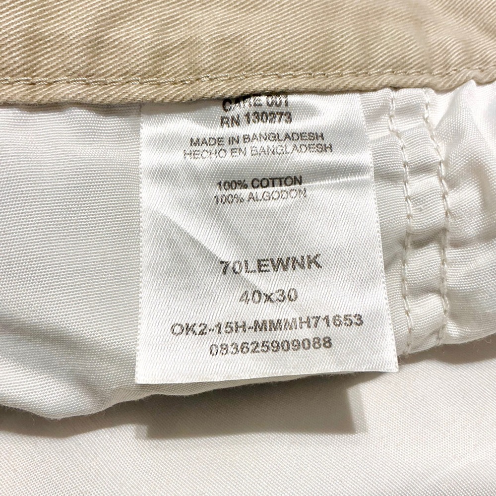 Wrangler Cargo Pants Men's Size 40x30‎ Khaki Workwear 100% Cotton Tan - Picture 3 of 8